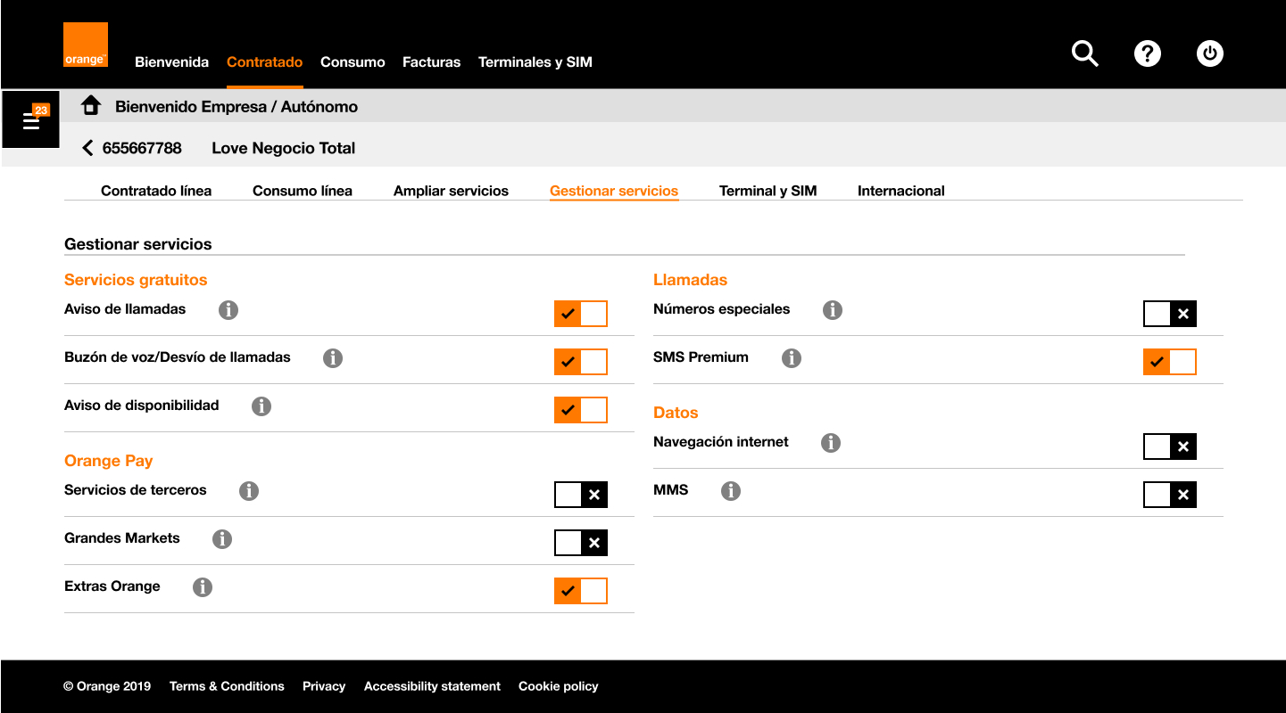 Mockup de la página de navegación de productos